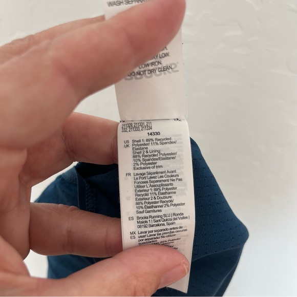 Brooks Sherpa 5" Running Short Blue and White Mens Size Medium - Picture 14 of 14